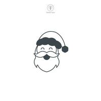 Papa Noel claus icono símbolo vector ilustración aislado en blanco antecedentes