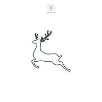 Reindeer icon symbol vector illustration isolated on white background