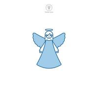 ángel icono símbolo vector ilustración aislado en blanco antecedentes