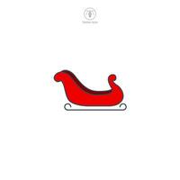 Sleigh icon symbol vector illustration isolated on white background