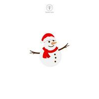 Snowman icon symbol vector illustration isolated on white background