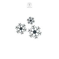 copo de nieve icono símbolo vector ilustración aislado en blanco antecedentes