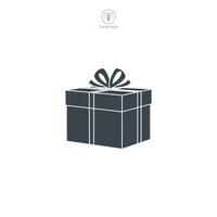 Gift icon symbol vector illustration isolated on white background