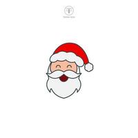 Papa Noel claus icono símbolo vector ilustración aislado en blanco antecedentes