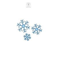 copo de nieve icono símbolo vector ilustración aislado en blanco antecedentes