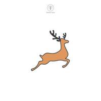 Reindeer icon symbol vector illustration isolated on white background