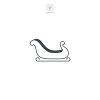 Sleigh icon symbol vector illustration isolated on white background