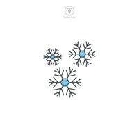 Snowflake icon symbol vector illustration isolated on white background