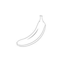 Banana Fruits Coloring Page Vector Line Art illustration