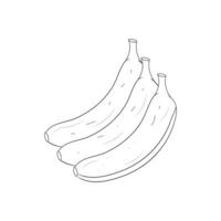 frutas colorante libro plátano línea Arte ilustración vector