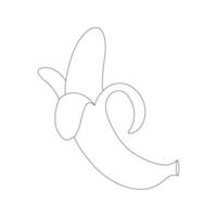 Sketch line Art Banana Coloring Book Vector illustration