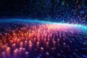 Abstract Technology Digital Data Background. Data Analysis, data Access, Digital Data network, Cyberspace. AI Generated photo