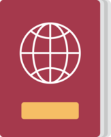 Passport Travel element icon glyph color. png