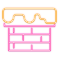 Halloween neon light line icon ghost . Trick or treat concept. png