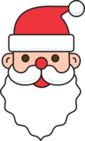 Père Noël claus Noël plat ligne icône png