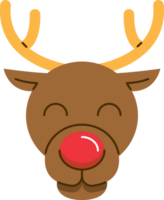 christmas reindeer flat icon png