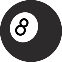 Eightball colore piatto icona png