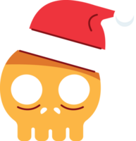 Kerstmis de kerstman schedel vlak icoon png