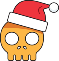 Weihnachten Santa Schädel eben Linie Symbol png