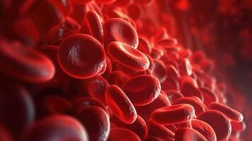 human red blood in the vein. photo
