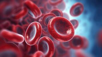 human red blood in the vein. photo