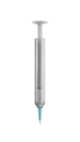3d Renderização do seringa injeção, médico equipamento conceito png
