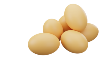 3D rendering of fresh eggs png