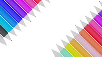 3d renderen van gekleurde potloden, maker pennen, reeks voor tekening illustraties png