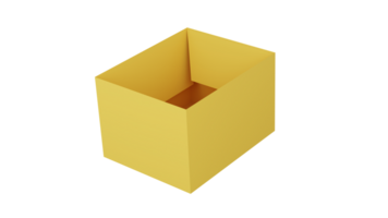 3D rendering of parcel box, Cardboard box, in isometric view, idea for online shopping, Logistic, international delivery png