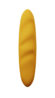 3D rendering of baguette bread, French bread png