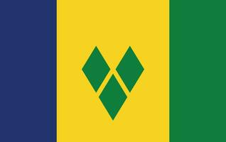 Flag of Saint Vincent and the Grenadines. vector