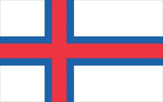 Faroe Islands flag. Flag of Faroe Islands flag vector