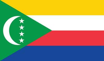 Comoros flag. Flag of Comoros vector