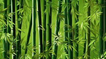 Bamboo forest watercolor style ink painting background illustration. photo