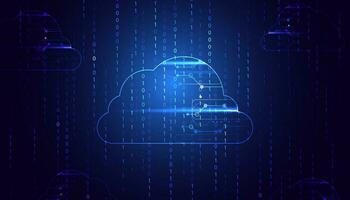 Abstract, Cloud and Binary Concepts Digital Storage on the internet advanced security on a beautiful background vector