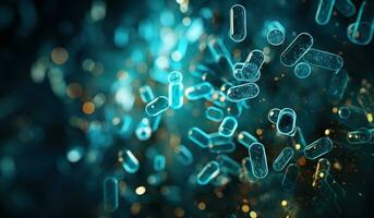 Realistic photo bacterium. Created with Generative AI
