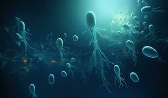 realista foto bacteria. creado con generativo ai