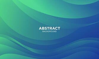 Abstract Gradient green blue liquid Wave Background vector