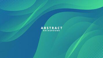 Abstract Gradient green blue liquid Wave Background vector