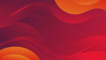 Abstract Gradient red orange liquid Wave Background vector