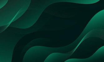 Abstract Gradient dark green liquid Wave Background vector