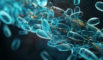 Realistic photo bacterium. Created with Generative AI