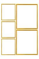 oro Clásico marco. elegante Clásico oro dorado imagen marco foto