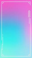 Colorful vertical gradient background. Social media frame vector illustration.