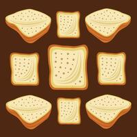 French toast bread vector illustration for graphic design and decorative element
