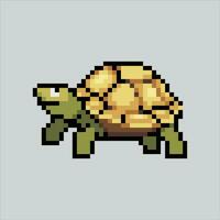 píxel Arte ilustración tortuga. pixelado tortuga. tortuga reptil animal icono pixelado para el píxel Arte juego y icono para sitio web y vídeo juego. antiguo colegio retro vector