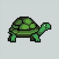 píxel Arte ilustración tortuga. pixelado tortuga. tortuga reptil animal icono pixelado para el píxel Arte juego y icono para sitio web y vídeo juego. antiguo colegio retro vector