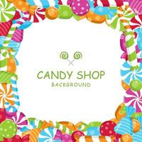 Candy shop colorful design background vector