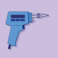 Soldering Gun Vector Icon Illustration with Outline for Design Element, Clip Art, Web, Landing page, Sticker, Banner. Flat Cartoon Style