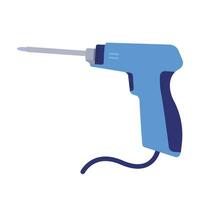 Soldering Gun Flat Illustration. Clean Icon Design Element on Isolated White Background vector